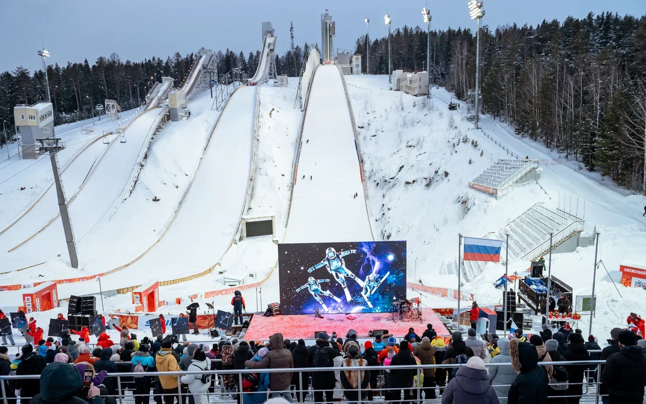 Стефания Надымова и Данил Васильев победители Кубка Тагильская сталь на большом трамплине